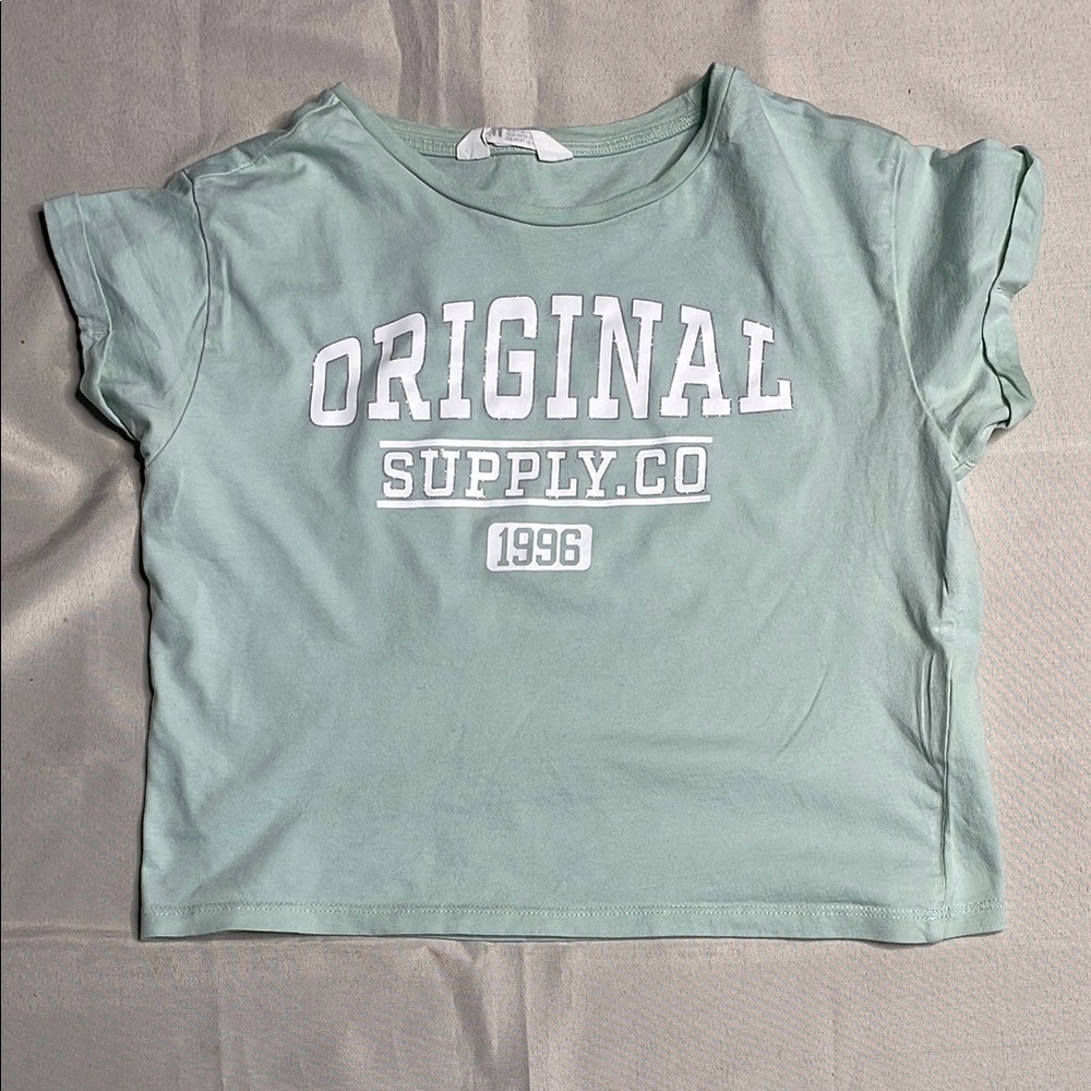Kids Mint Green Original Graphic T-Shirt